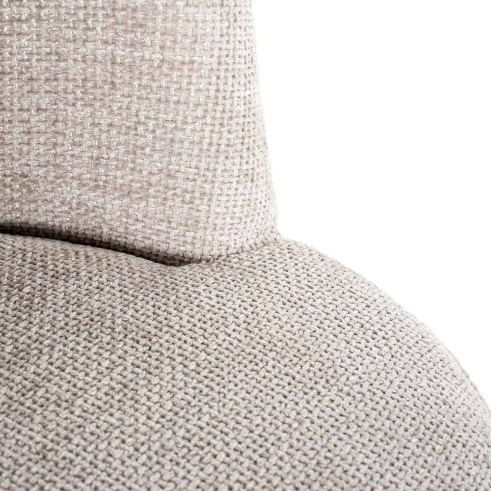 Scaun tapitat cu Stofa Bej cu structura metalica neagra H82xL58xA62cm Morton Richmond Interiors