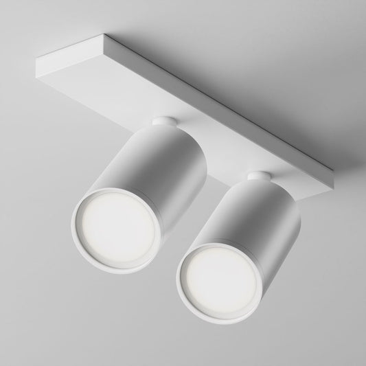 Spot dublu aplicabil din Aluminiu Alb H15xL34cm FOCUS S