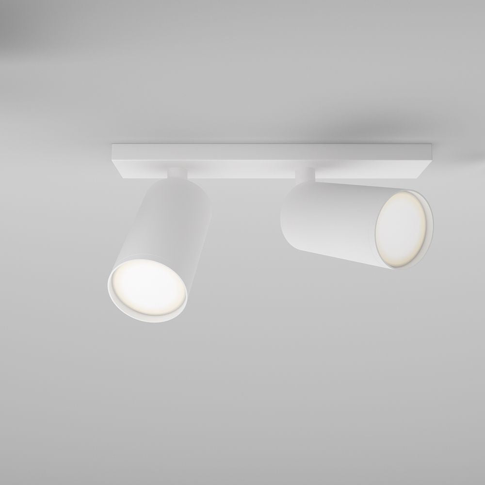 Spot dublu aplicabil din Aluminiu Alb H15xL34cm FOCUS S