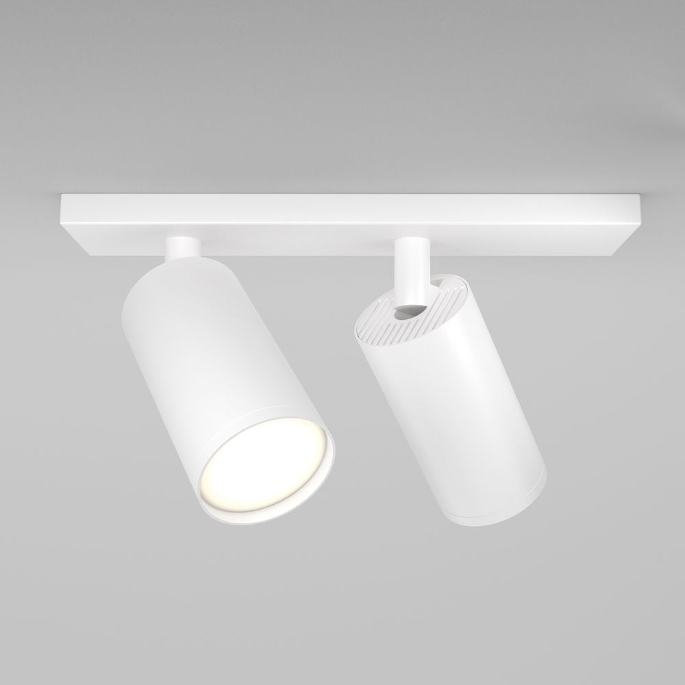 Spot dublu aplicabil din Aluminiu Alb H15xL34cm FOCUS S