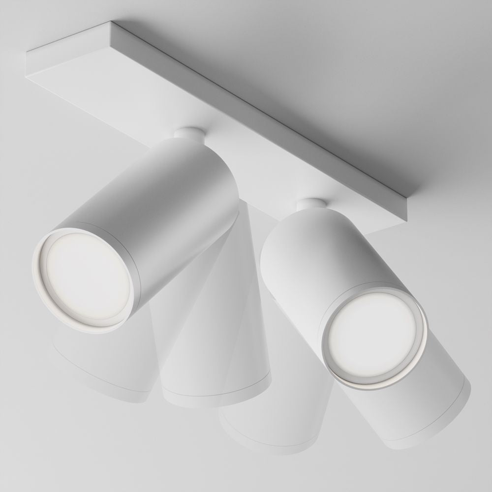 Spot dublu aplicabil din Aluminiu Alb H15xL34cm FOCUS S