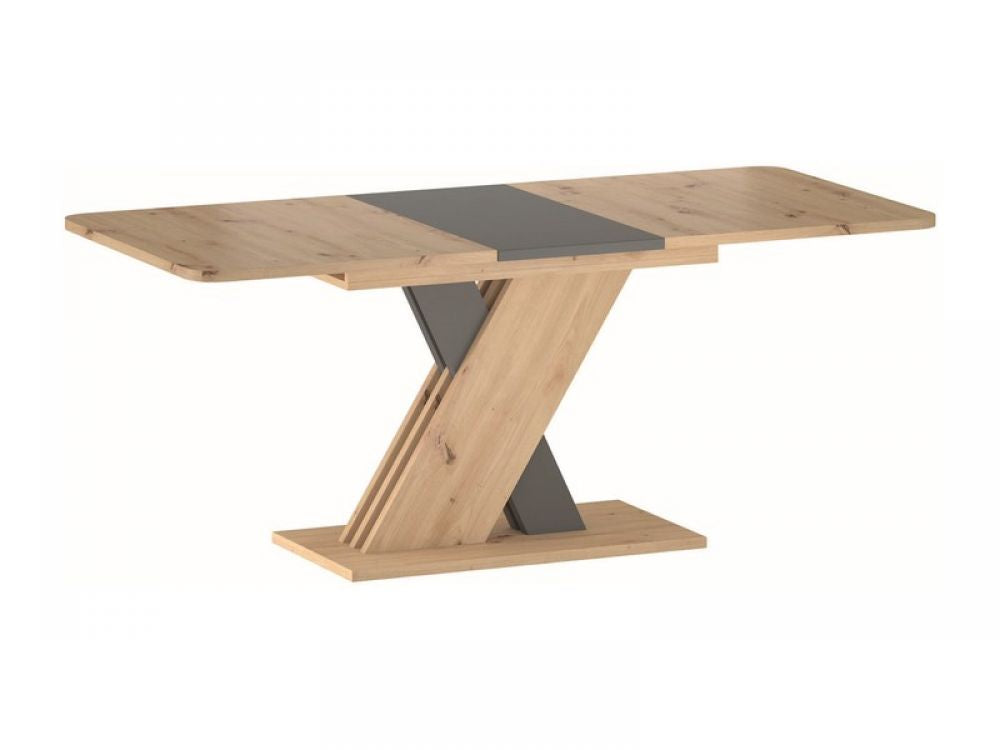 Masa extensibila cu blat si picioare din PAL nuanta stejar wotan si Gri antracit L140-180cm Exel