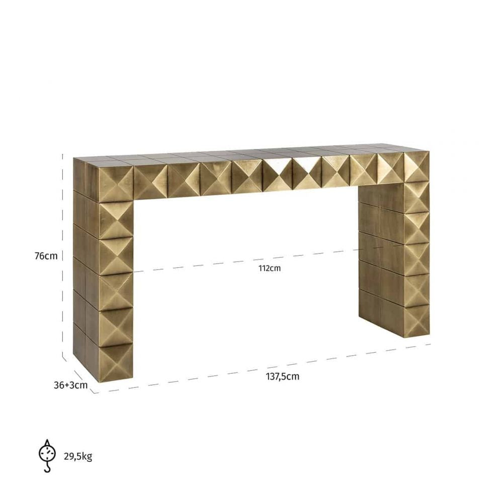 Consola din Alama si MDF Auriu L138xH76cm Collada Richmond interiors