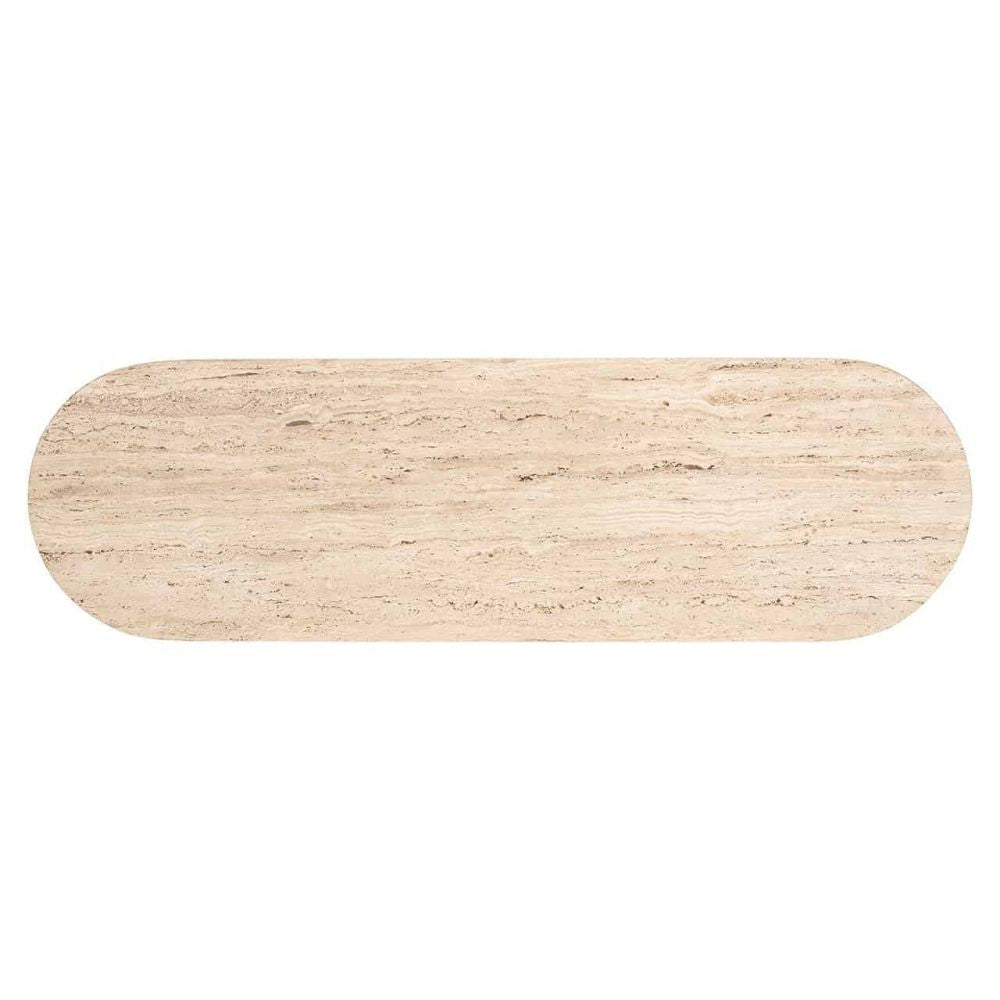 Consola din Travertin si MDF Bej/Negru L150xH78cm Hampton Richmond interiors