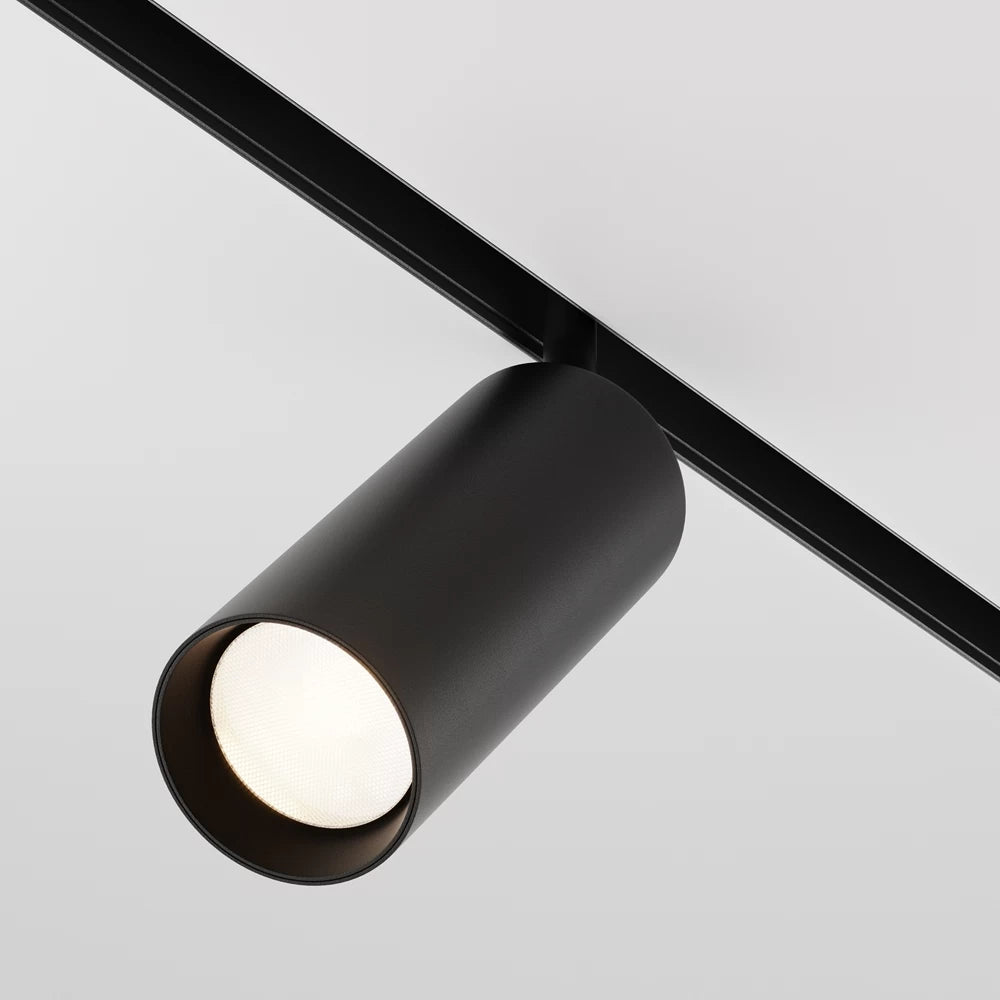 Spot dimabil pentru sina Exility incastrata din Aluminiu Negru H21xD6.5cm IP 20 20W 1500lm 3000-6000k Focus LED