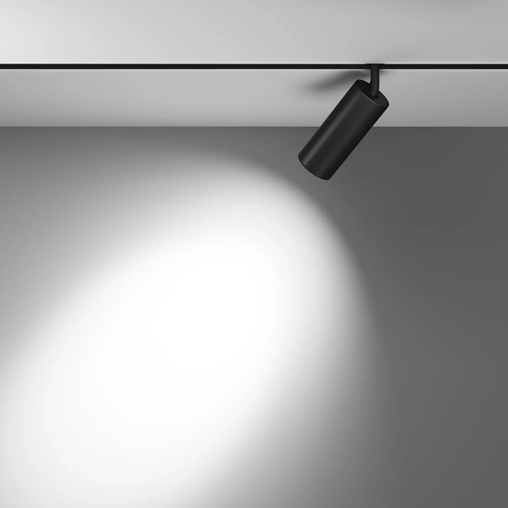 Spot dimabil pentru sina Exility incastrata din Aluminiu Negru H21xD6.5cm IP 20 20W 1500lm 3000-6000k Focus LED