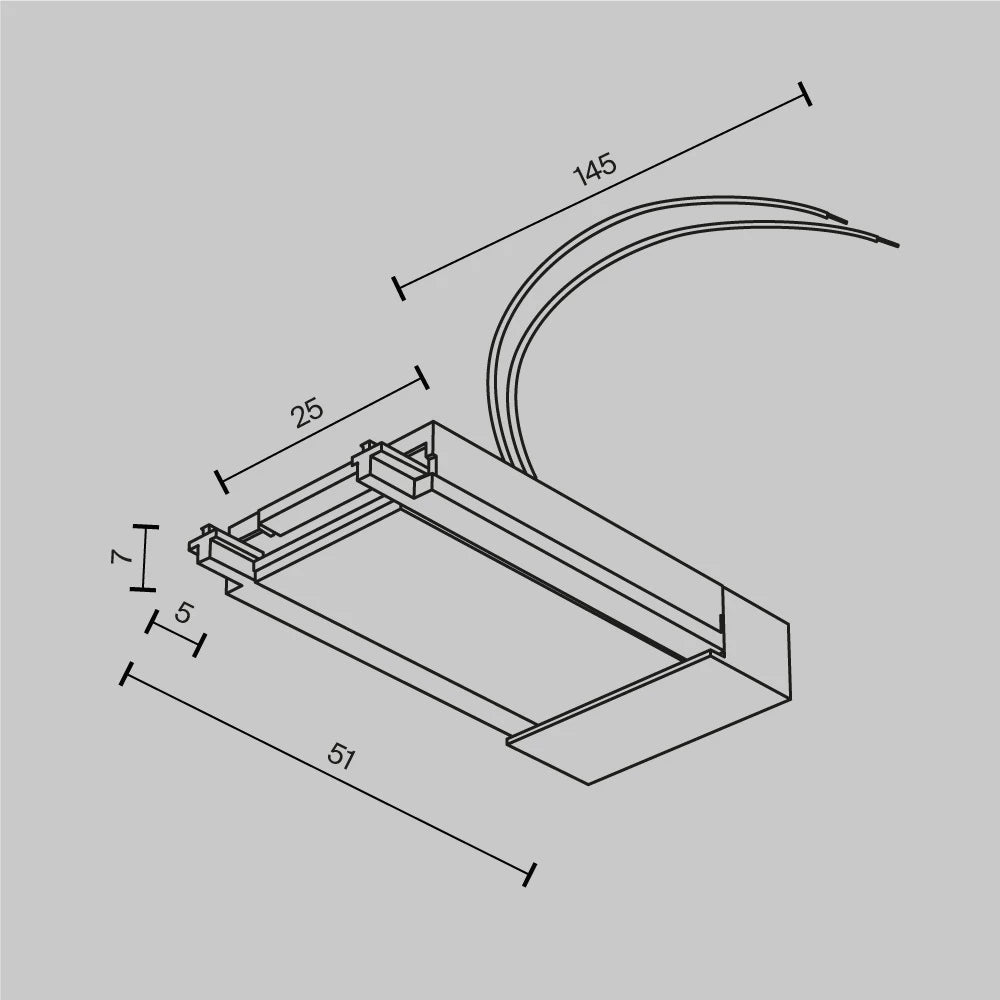 Conector de alimentare sina magnetica Radity din Plastic Alb