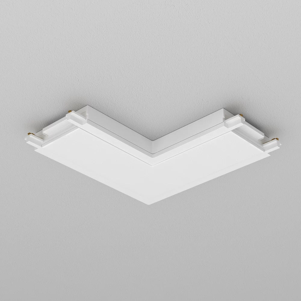 Conector L sina magnetica Radity din Plastic Alb