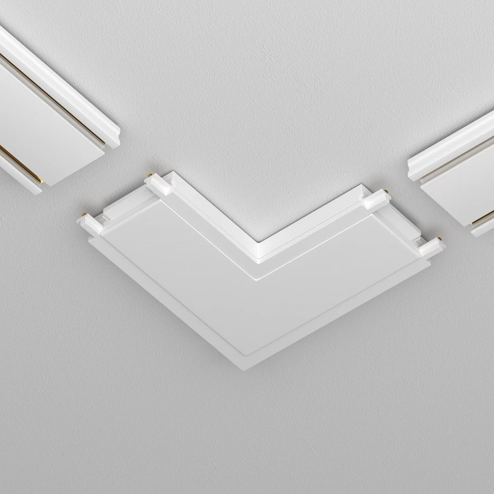 Conector L sina magnetica Radity din Plastic Alb