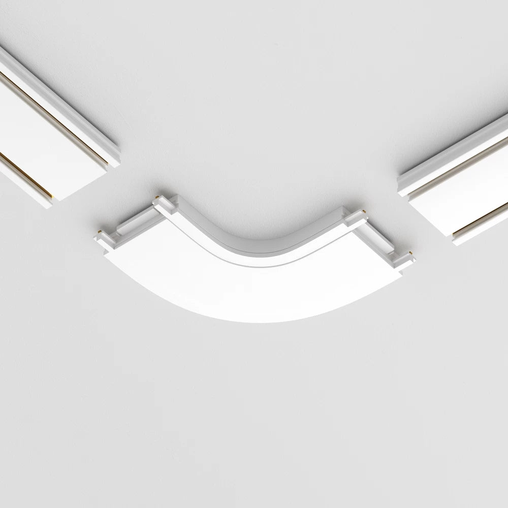 Conector L rotunjit sina magnetica Radity din Plastic Alb