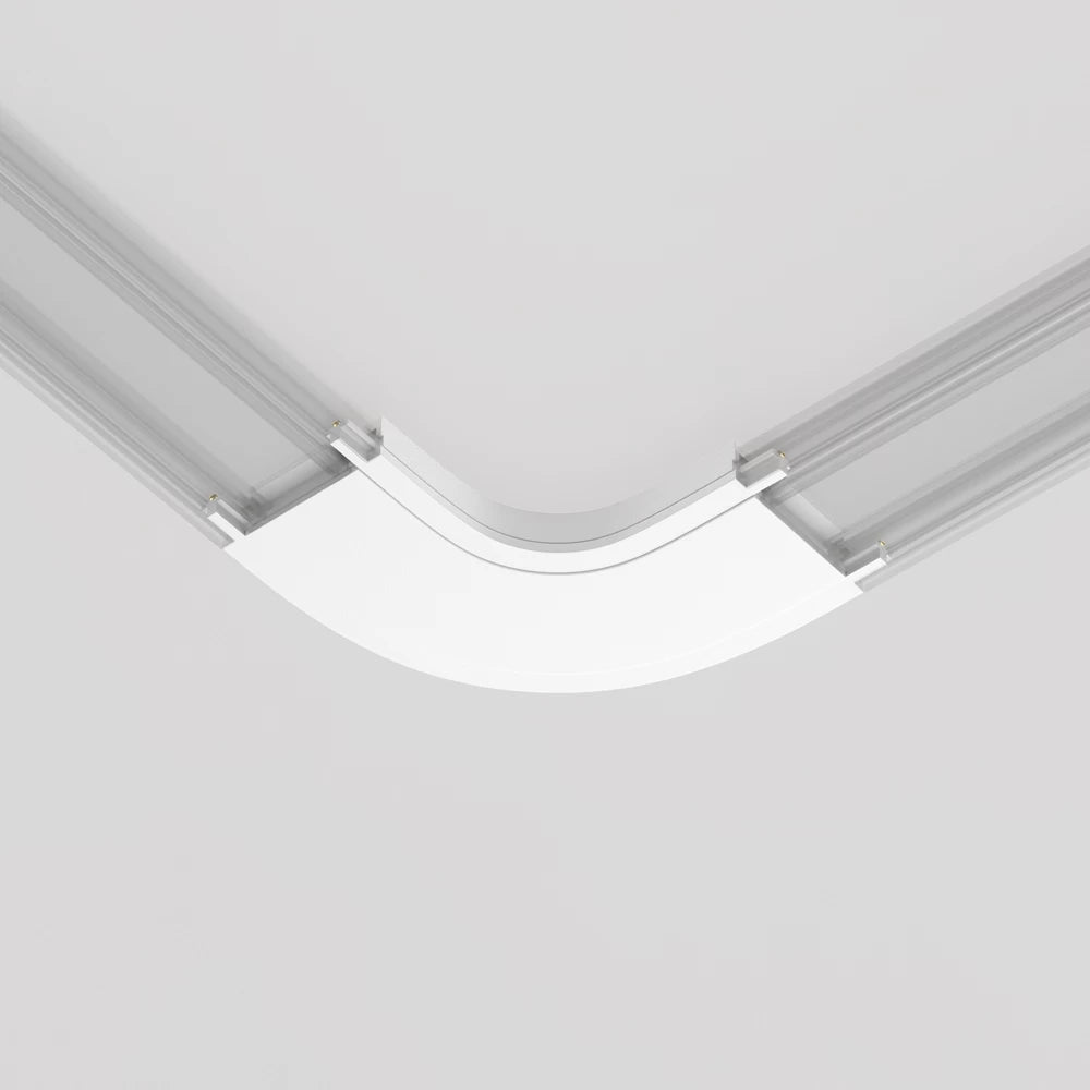 Conector L rotunjit sina magnetica Radity din Plastic Alb