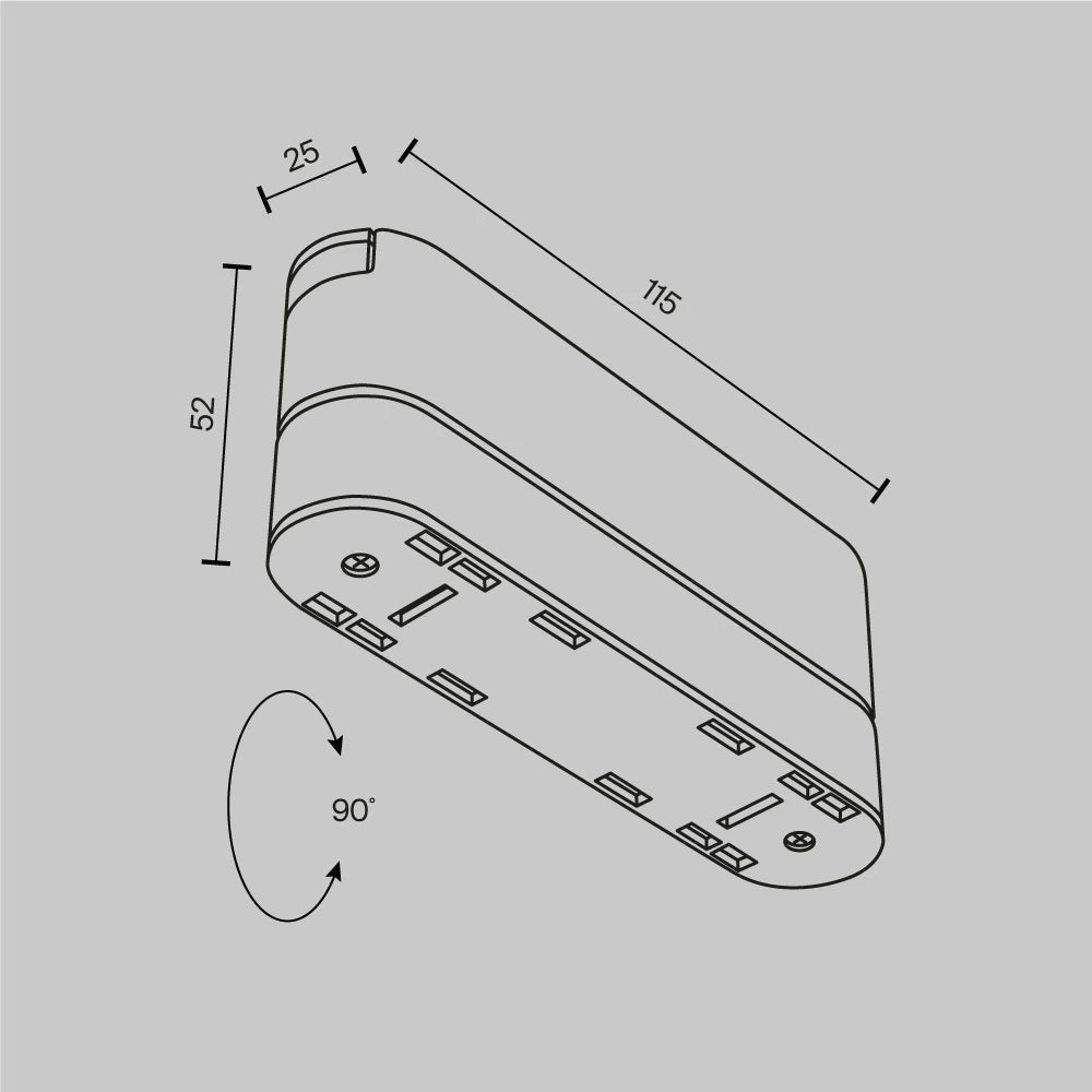Element rabapatibil de conectare iluminat Radity din Plastic Alb