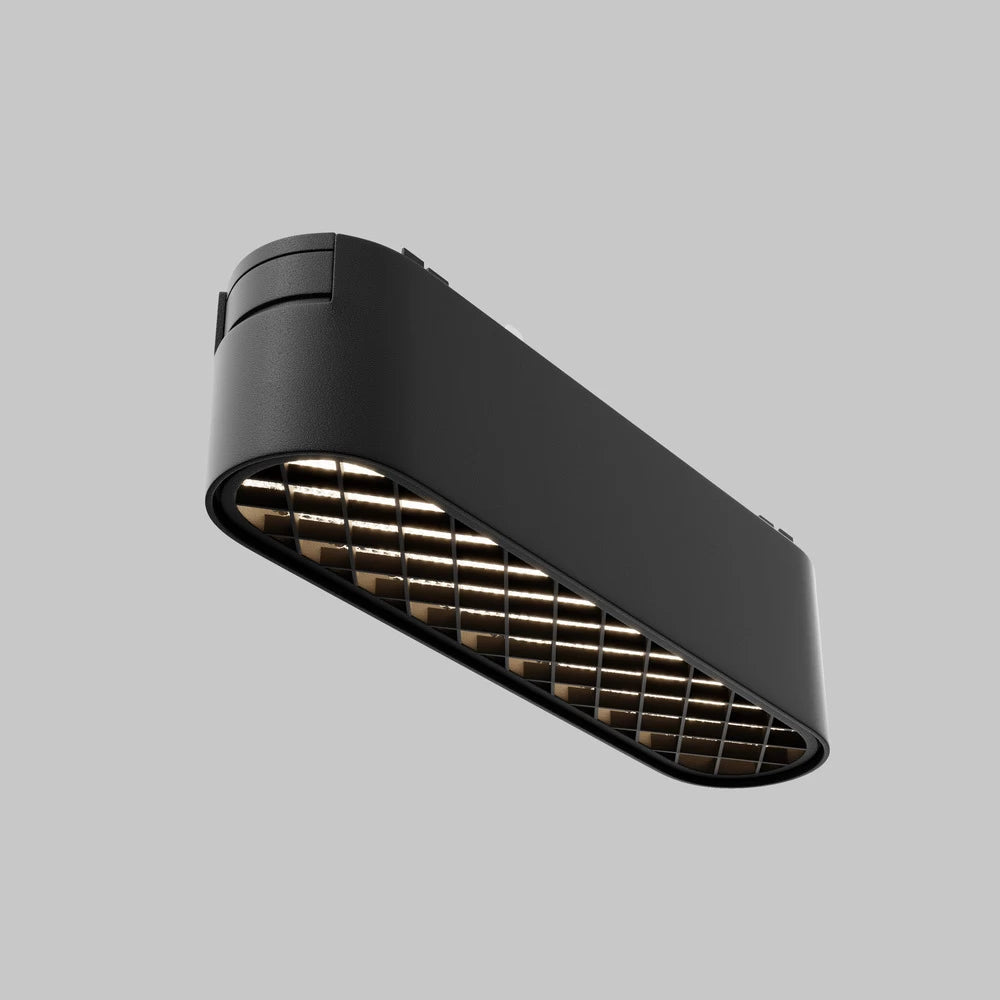 Spot pentru sina Radity din Aluminiu Negru H3xL12cm IP 20 6W 90lm 4000k Basis Grid