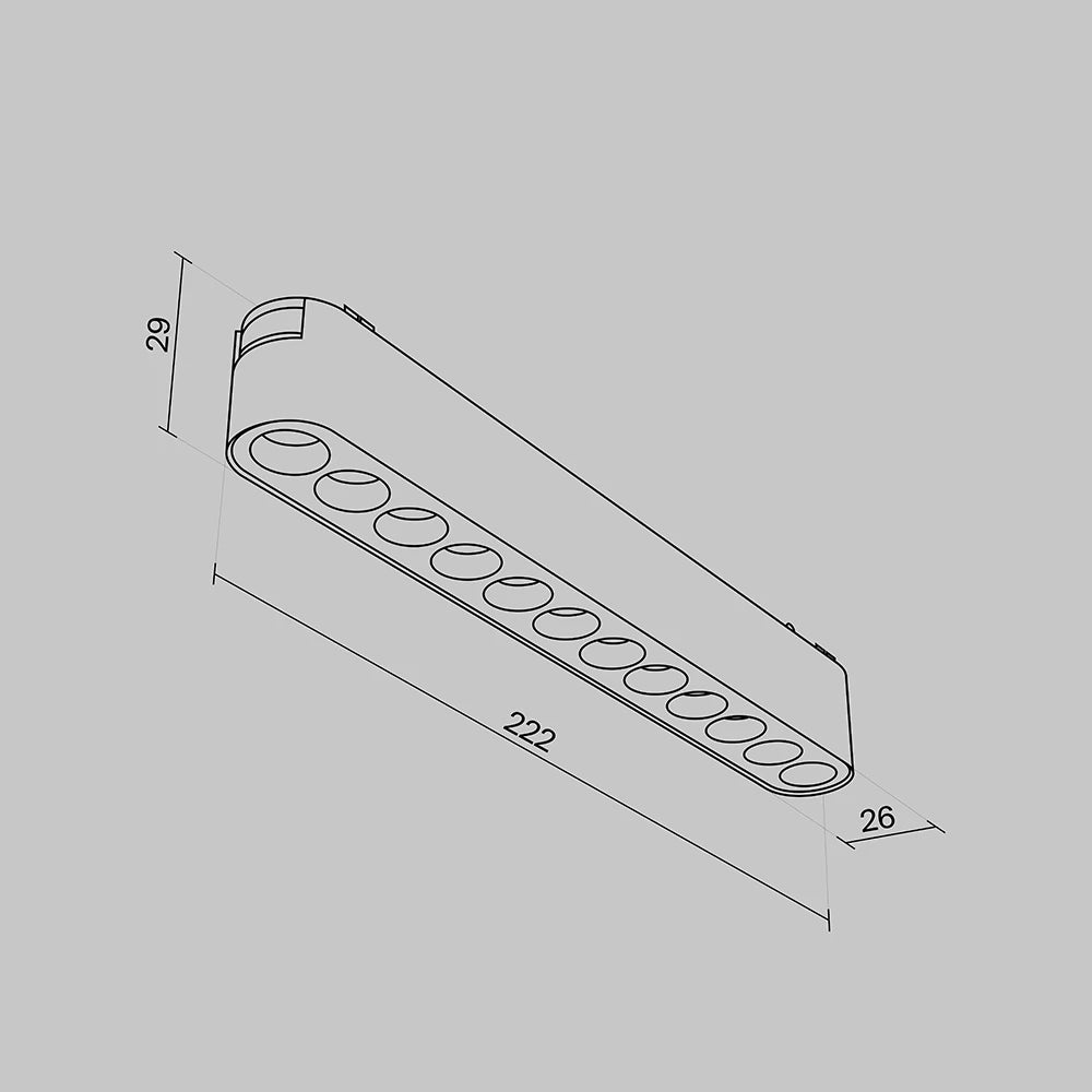 Spot pentru sina Radity din Aluminiu Alb H3xL22cm IP 20 12W 1400lm 4000k Points
