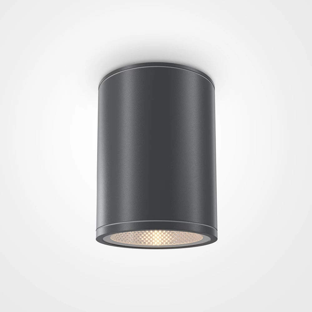 Plafoniera de exterior din Metal Negru H11.5xD9cm IP65 7W 800lm 3000k Bar
