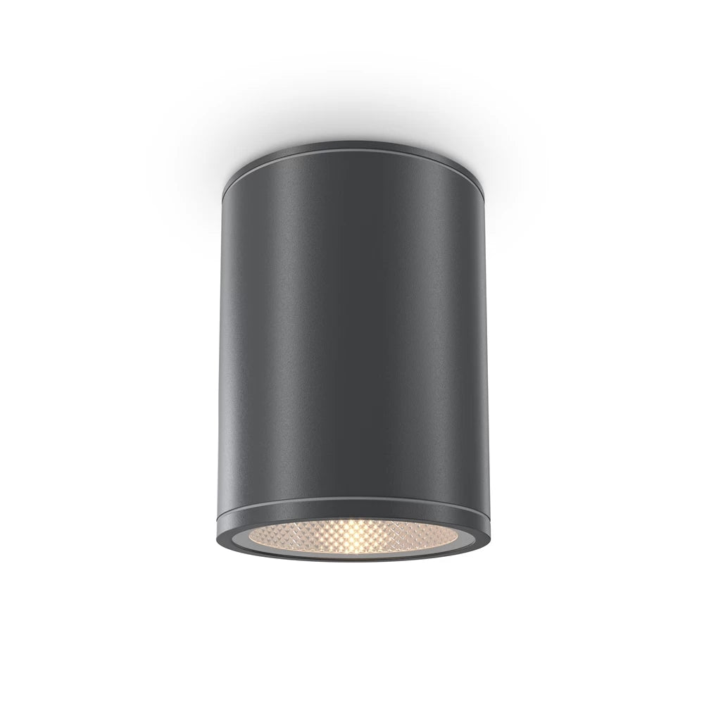 Plafoniera de exterior din Metal Negru H11.5xD9cm IP65 7W 800lm 3000k Bar