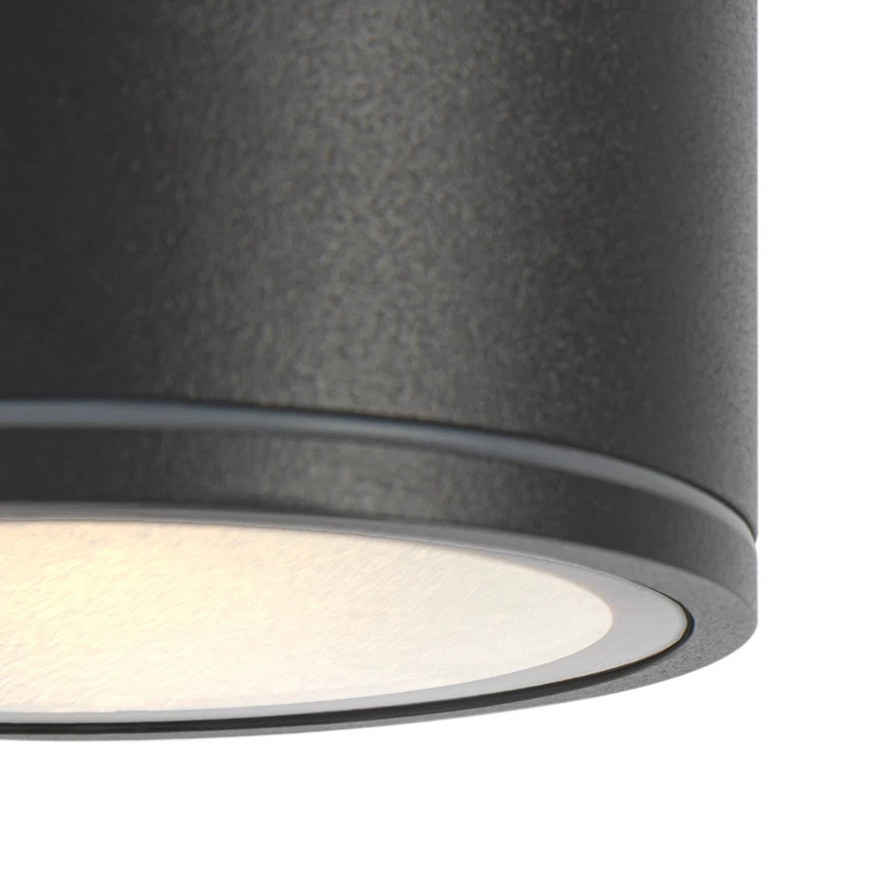 Plafoniera de exterior din Metal Negru H11.5xD9cm IP65 7W 800lm 3000k Bar