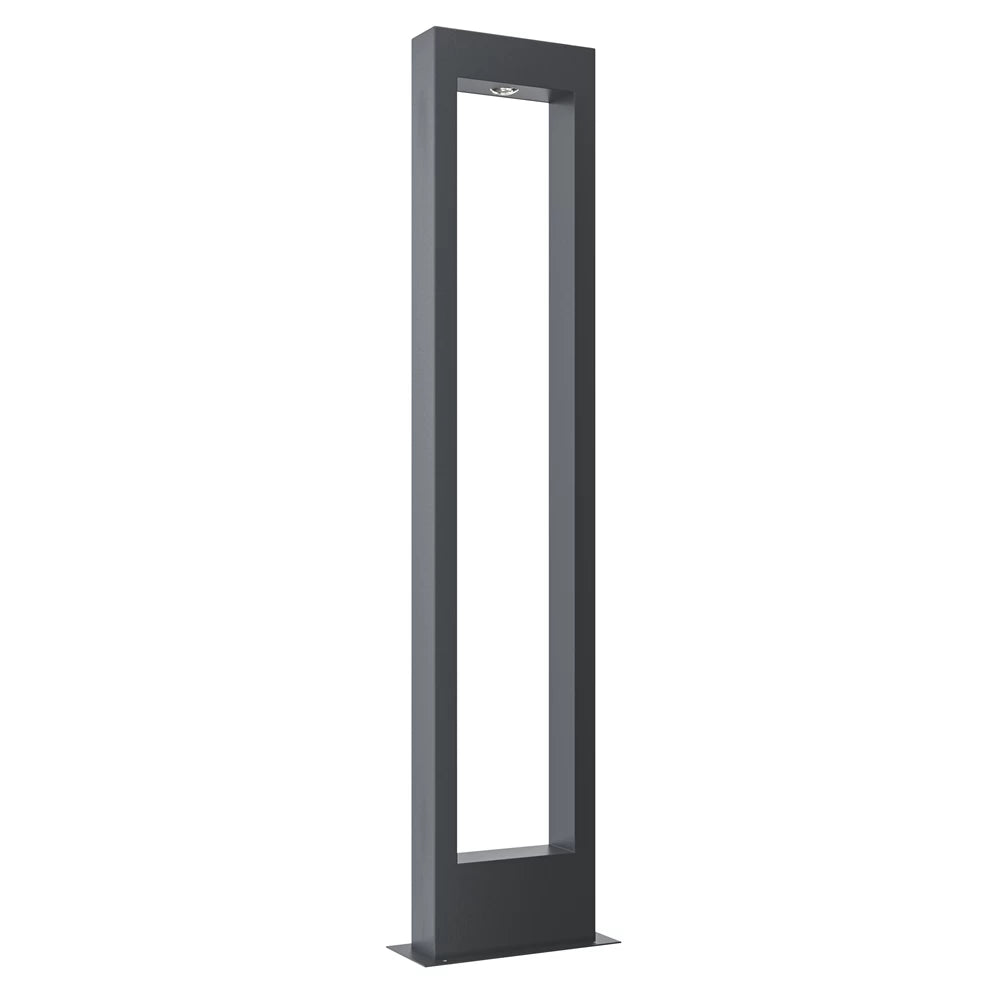 Stalp exterior de iluminat din Metal Negru H100xL20cm IP65 10W 550lm 3000k Bonn