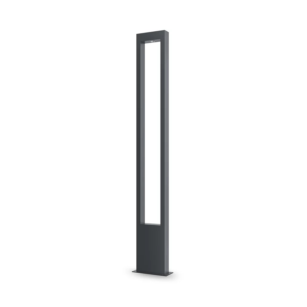 Stalp exterior de iluminat din Metal Negru H150xL20cm IP65 20W 1000lm 3000k Bonn