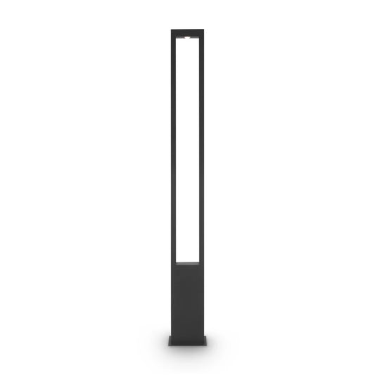 Stalp exterior de iluminat din Metal Negru H200xL20cm IP65 25W 1350lm 3000k Bonn