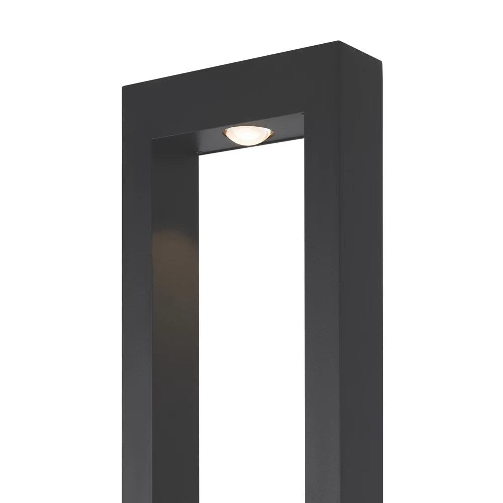 Stalp exterior de iluminat din Metal Negru H200xL20cm IP65 25W 1350lm 3000k Bonn