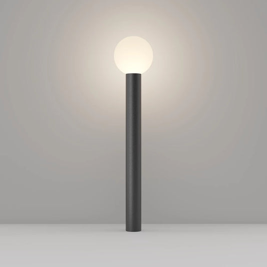 Stalp exterior de iluminat din Aluminiu Negru H80xD20cm IP54 E27 60W Bold
