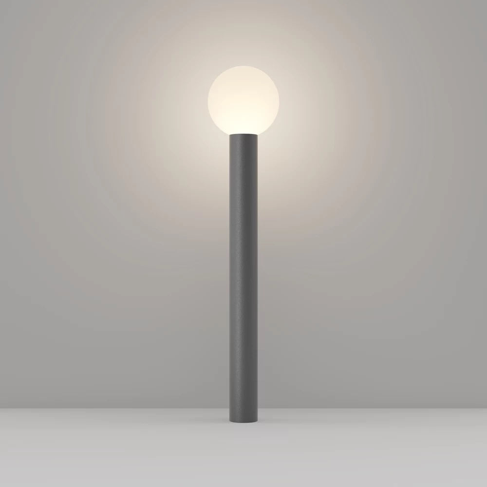 Stalp exterior de iluminat din Aluminiu Gri H80xD20cm IP54 E27 60W Bold