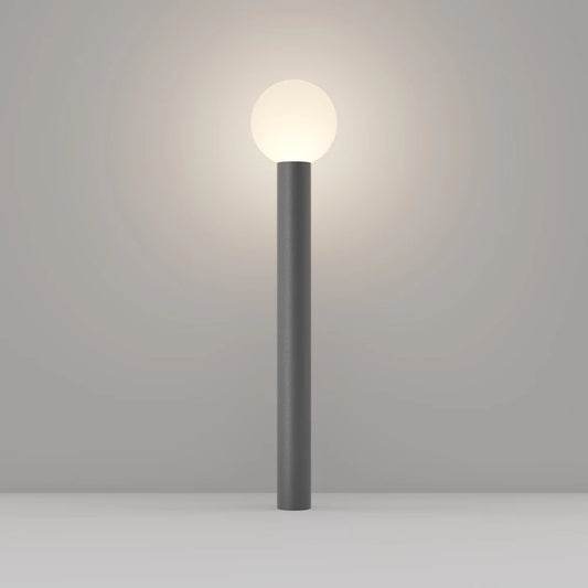 Stalp exterior de iluminat din Aluminiu Gri H80xD20cm IP54 E27 60W Bold