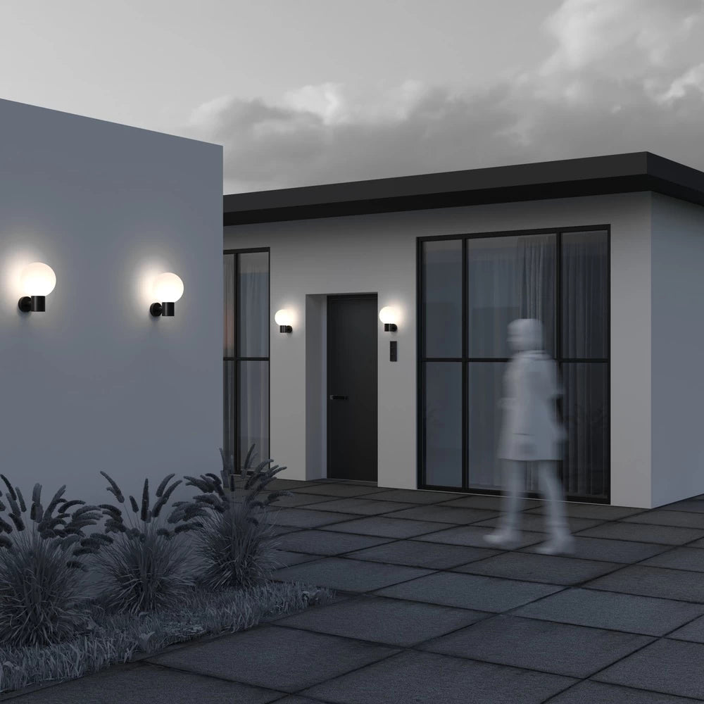 Aplica de perete de exterior din Aluminiu Negru H28xD20cm IP54 E27 60W Bold