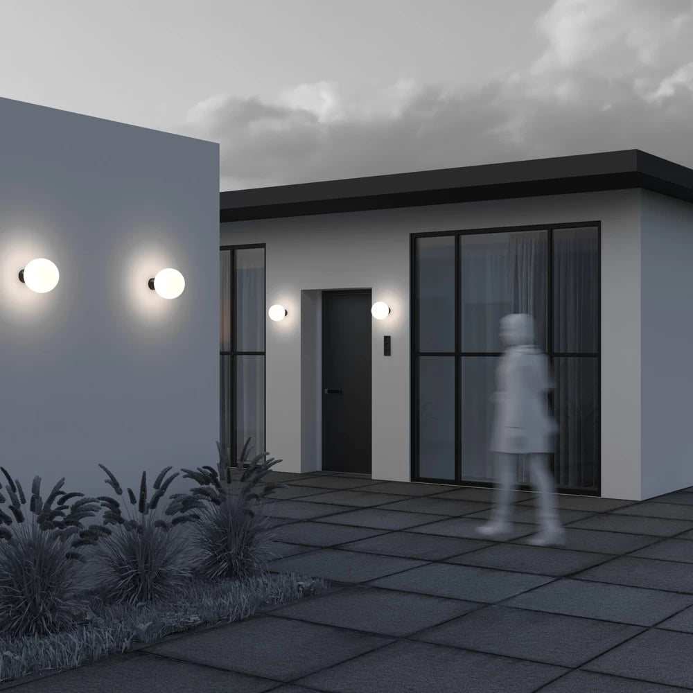 Aplica de perete de exterior din Aluminiu Negru H20xD20cm IP54 E27 60W Bold