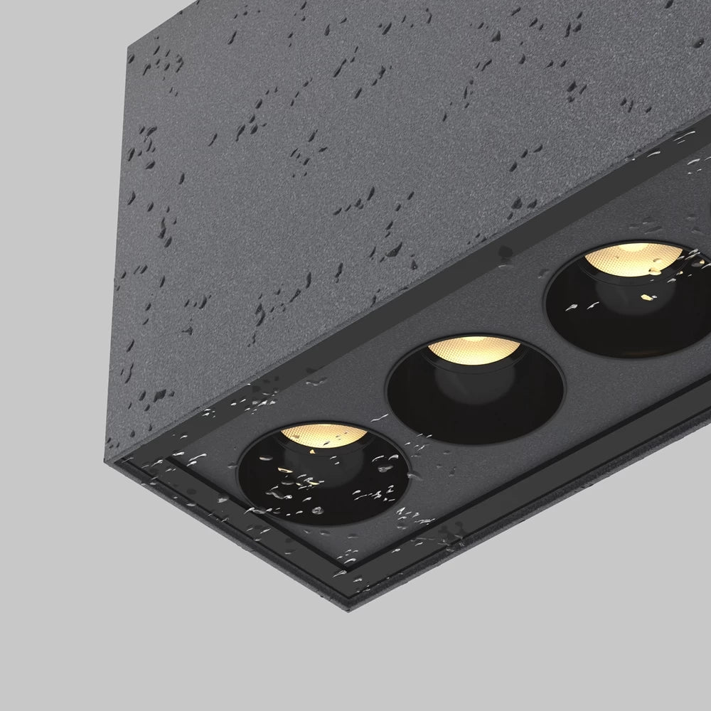 Plafoniera de exterior din Metal Negru H8xL15cm IP54 10W 700lm 3000k Ares