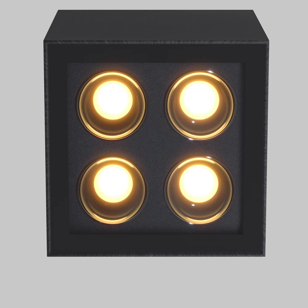 Plafoniera de exterior din Metal Negru H8xL8cm IP54 8W 500lm 3000k Ares