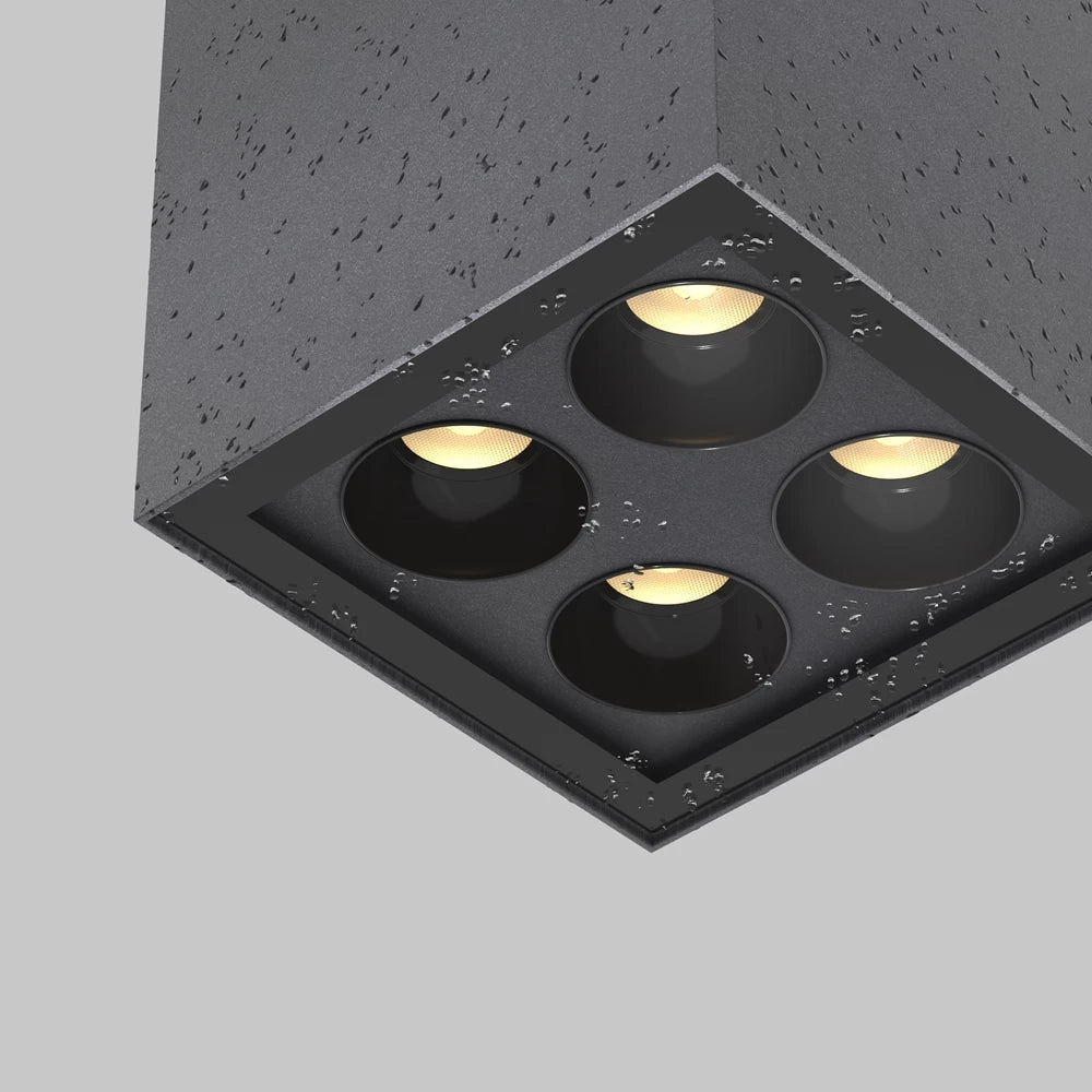 Plafoniera de exterior din Metal Negru H8xL8cm IP54 8W 500lm 3000k Ares