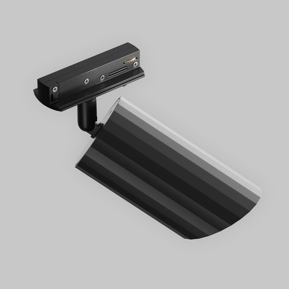 Set sina monofazata 1m din Aluminiu negru cu 3 spoturi din aluminiu Negru GU10 35W Unity Lipari