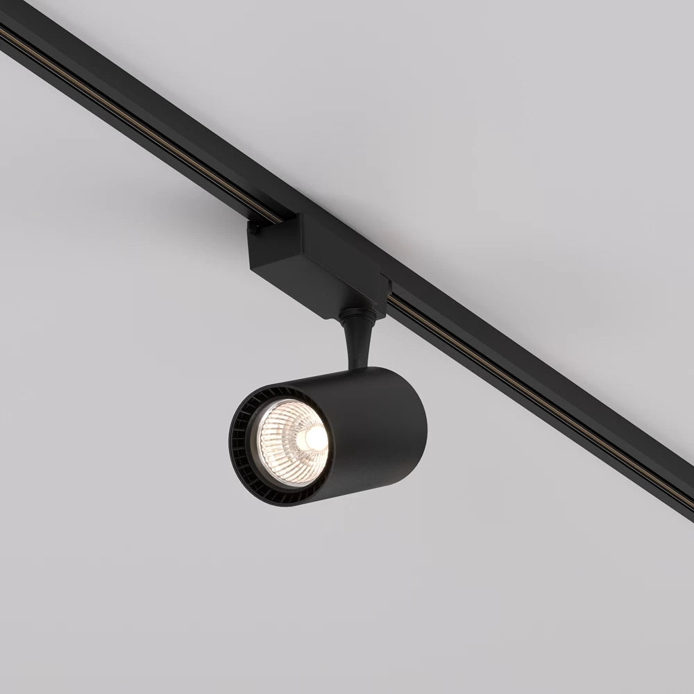 Set sina monofazata 1m din Aluminiu negru cu 3 spoturi din aluminiu Negru Modul led 15W 1600lm 3000k Unity Vuoro