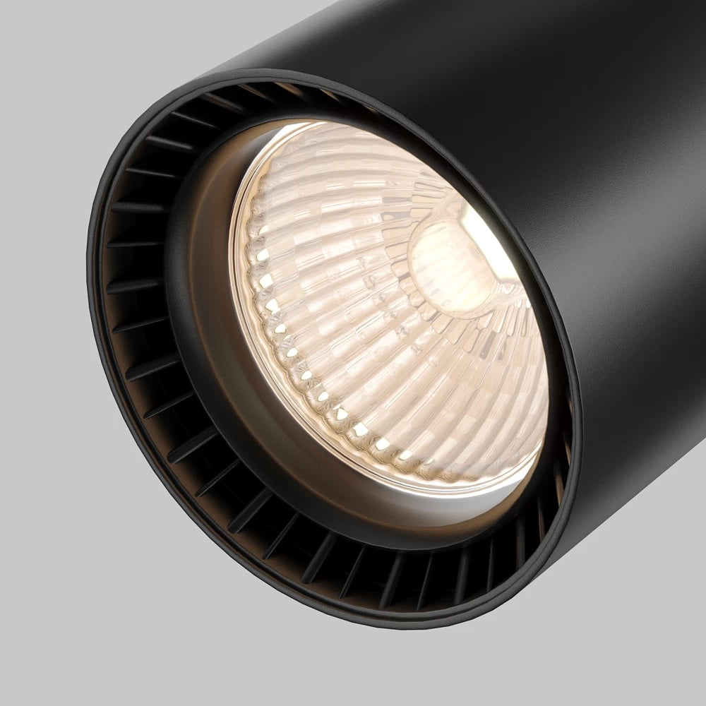 Set sina monofazata 1m din Aluminiu negru cu 3 spoturi din aluminiu Negru Modul led 15W 1600lm 3000k Unity Vuoro