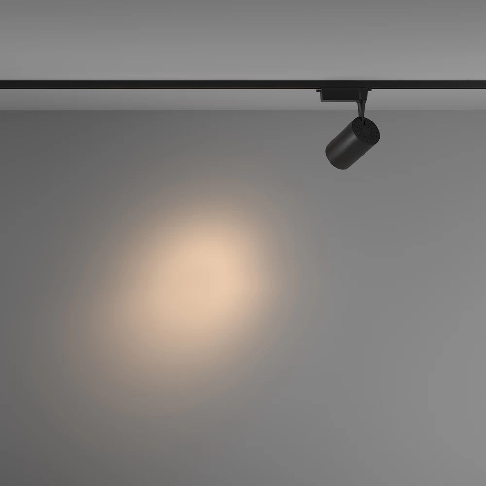 Set sina monofazata 1m din Aluminiu negru cu 3 spoturi din aluminiu Negru Modul led 15W 1600lm 3000k Unity Vuoro