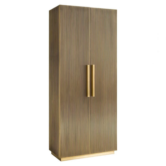 Dulap din Metal Auriu si MDF Negru L80xH191cm Ironville Richmond Interiors