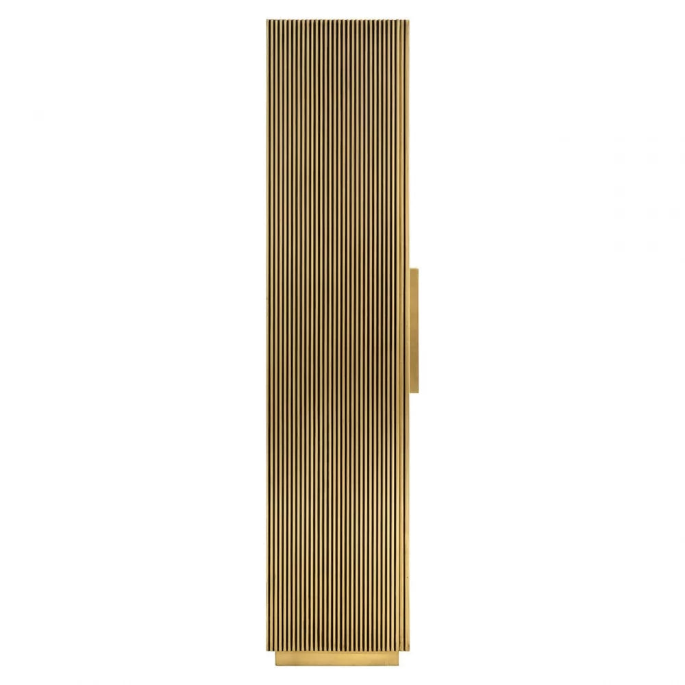 Dulap din Metal Auriu si MDF Negru L80xH191cm Ironville Richmond Interiors