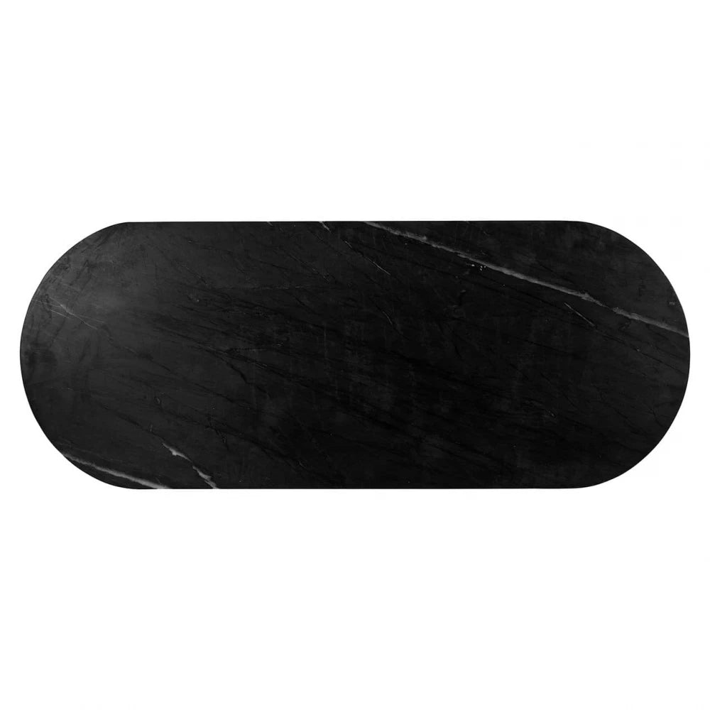 Consola din Marmura Negru si Metal Negru L100xH76cm Ironville Richmond Interiors