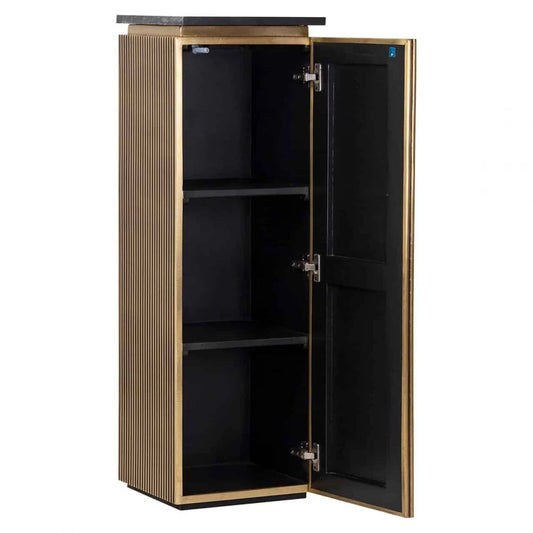 Dulap mic din Marmura Negru si MDF Auriu L35xH110cm Ironville Richmond Interiors