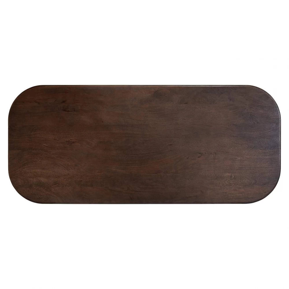 Masa Dreptunghiulara de 6 persoane din Lemn de salcam Maro si Metal Alama L230xH78cm Cavo Richmond Interiors