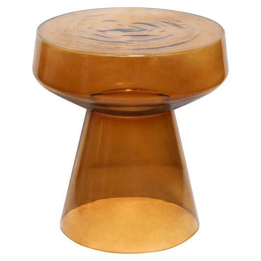 Masuta laterala Rotunda din Sticla Maro D39xH43cm Bowen Richmond Interiors