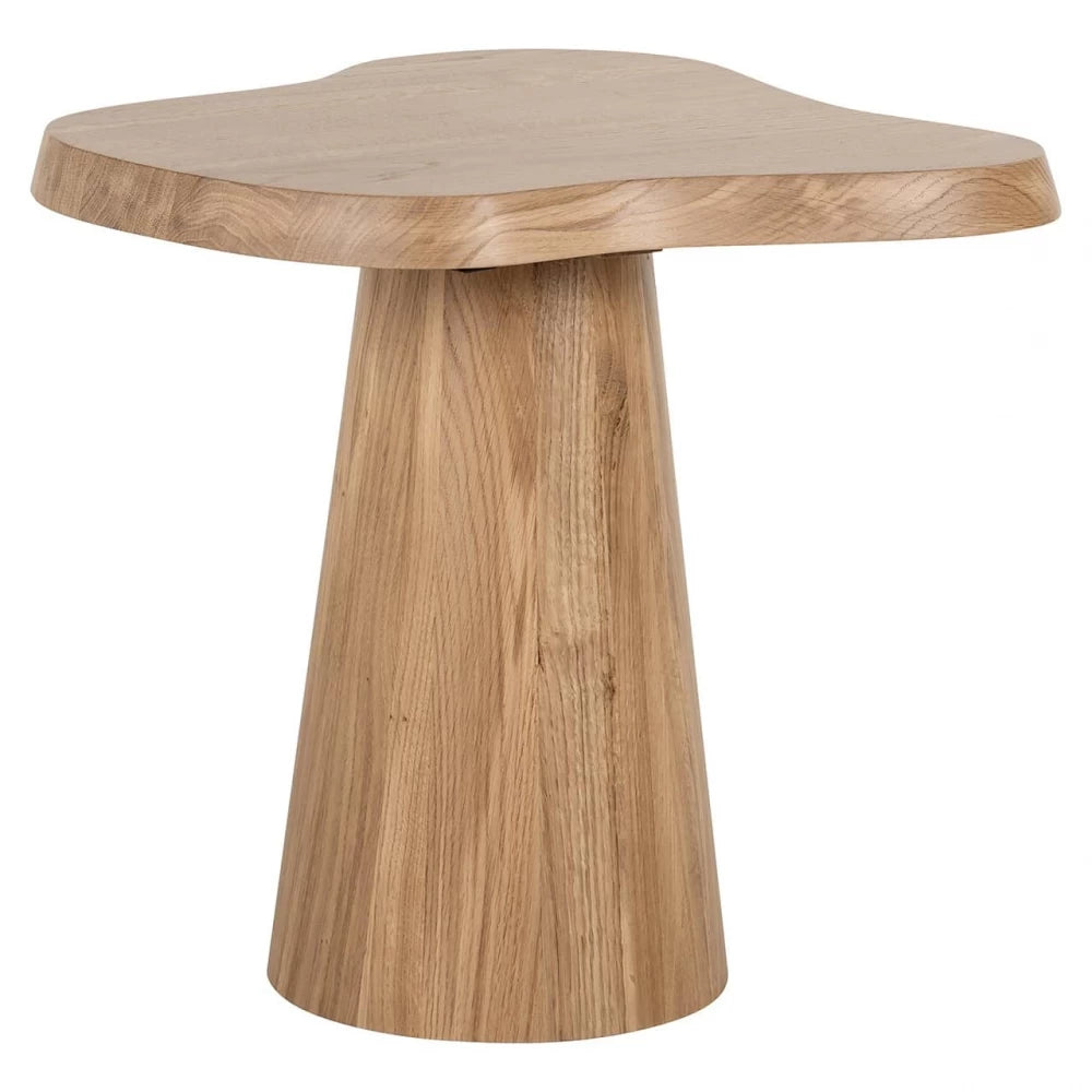 Masuta de cafea Asimetrica din Lemn de stejar Maro L50xH50cm Riva Richmond Interiors
