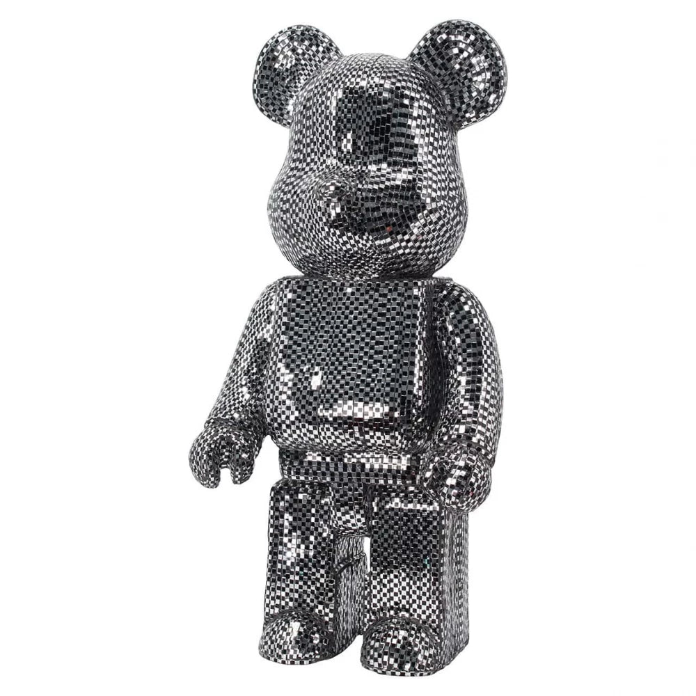 Figurina decorativa Urs din Polirasina Argintiu H70xL32.5cm Bear small Richmond interiors