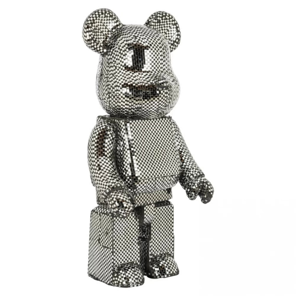 Figurina decorativa Urs din Polirasina Argintiu H70xL32.5cm Bear small Richmond interiors