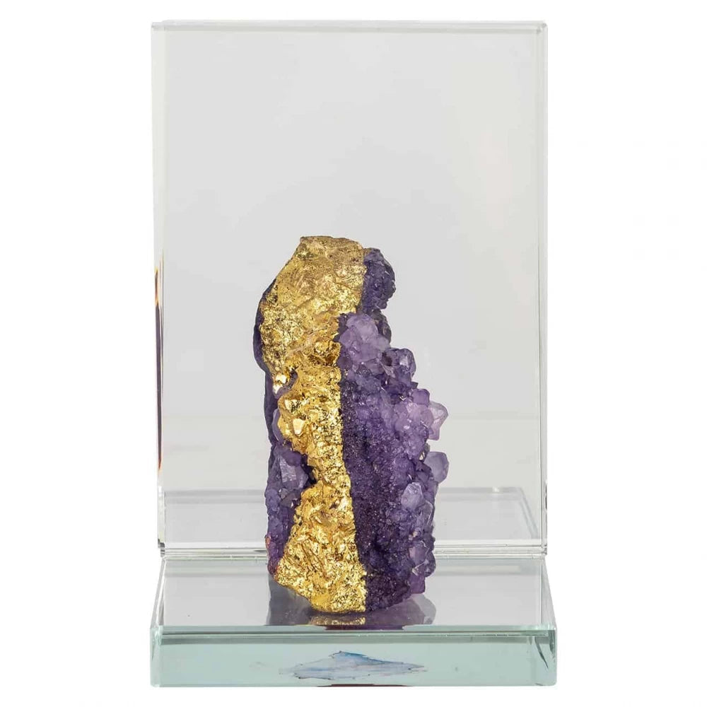 Stand pentru carti din Cristal Mov H15xL11cm Agate Richmond interiors
