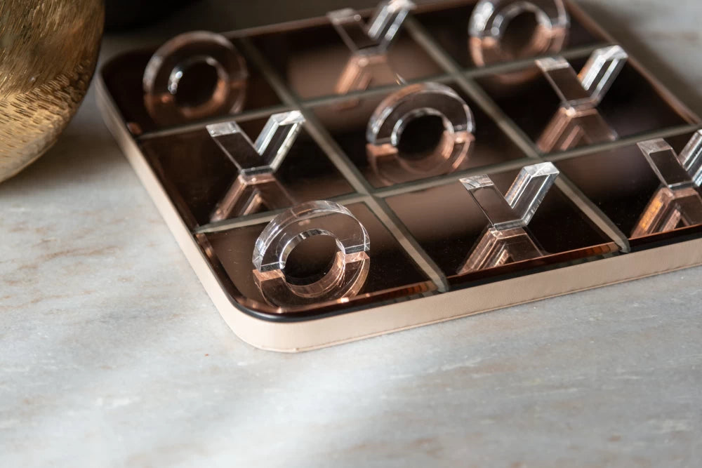 Joc tic tac toe din Sticla Transparent H1xL25cm Caylin Richmond interiors