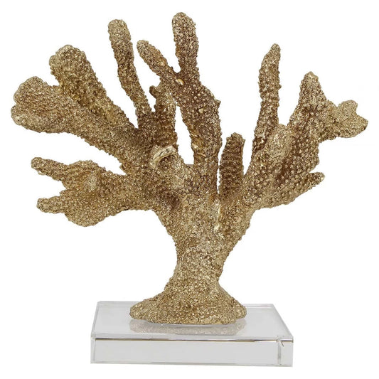 Obiect decorativ coral din Polirasina Auriu H26xL29cm Mette Richmond interiors