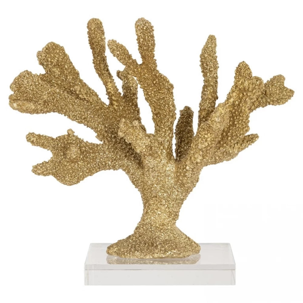 Obiect decorativ coral din Polirasina Auriu H26xL29cm Mette Richmond interiors